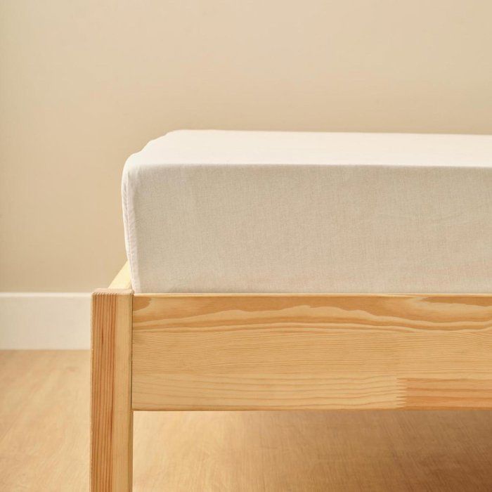 Drap de lit simple Ranforce 100% coton blanc (160x240 cm)