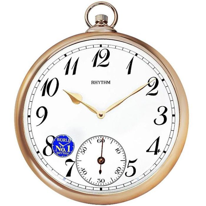 Rhythm Horloge murale bronze Design montre de poche - CMG752NR13 - D. 35.5mm