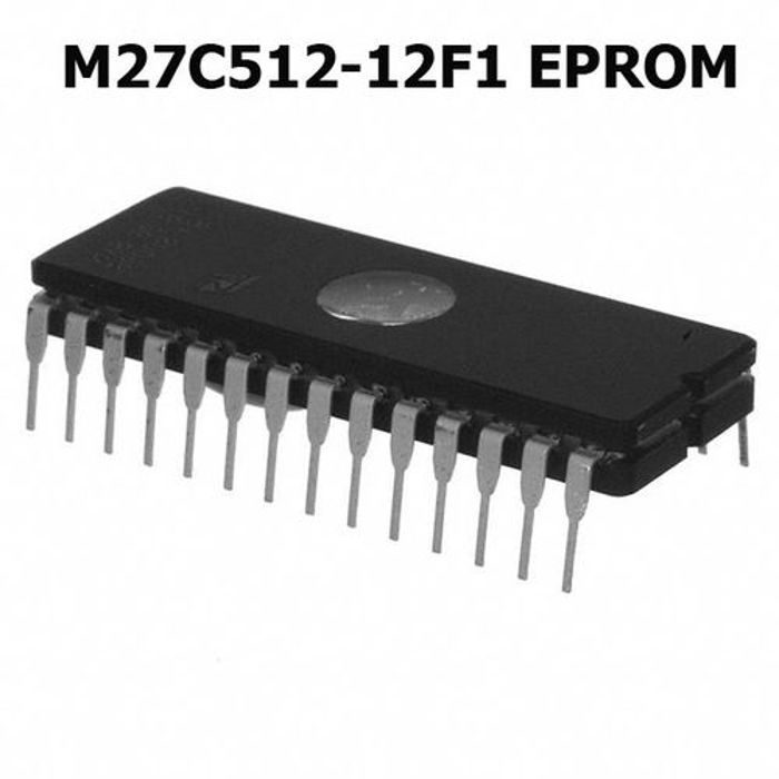M27C512-12F1 EPROM, UV, 512K-Bit 64K x 8-120 ns, 28-Pin