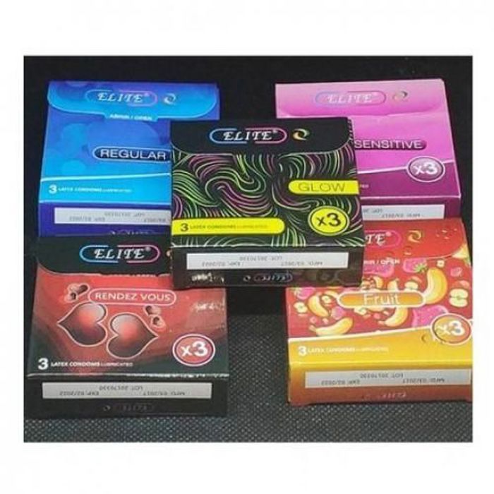 Elite PRÉSERVATIFS/3 ELITE 5 BOITE DIFFÉRENTS SENSATIONS