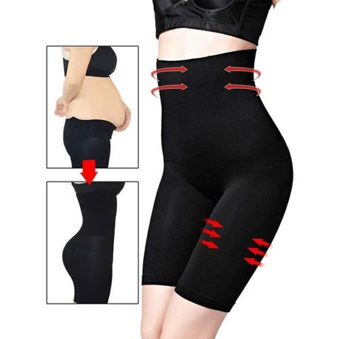 Pantalon - Non spécifié - Affine la taille - Tissu élastique - Confortable - Noir