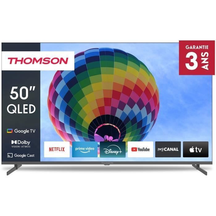 Téléviseur QLED 50" - THOMSON - 4K Ultra HD - HDR10 - Google TV - Smart TV