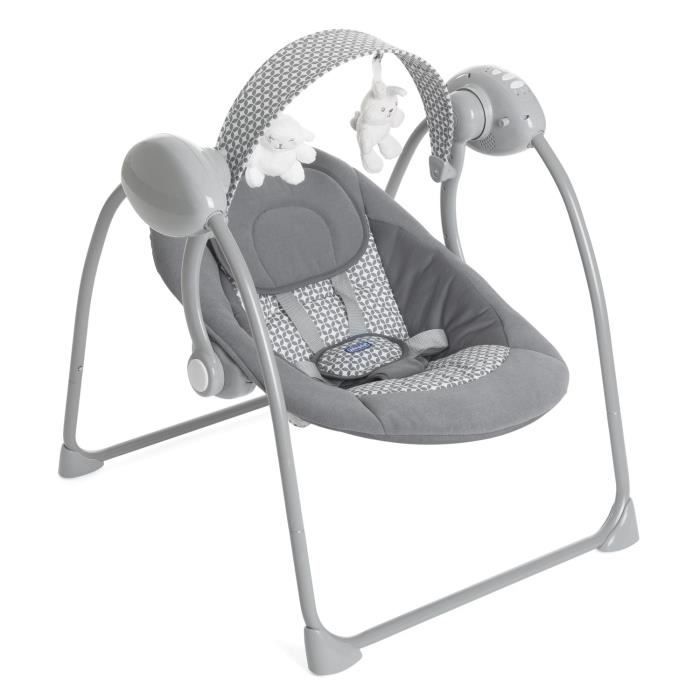 Balancelle pour bébé CHICCO Relax&Play Dark grey - Mouvement Avant-Arrière - 5 vitesses de balancement