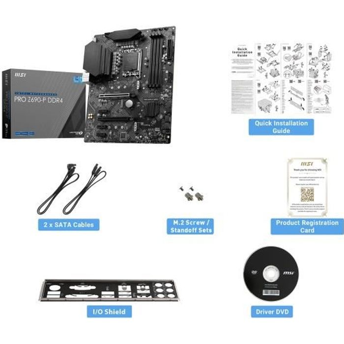 Carte Mère - MSI - PRO Z690-P DDR4 - (911-7D36-001)