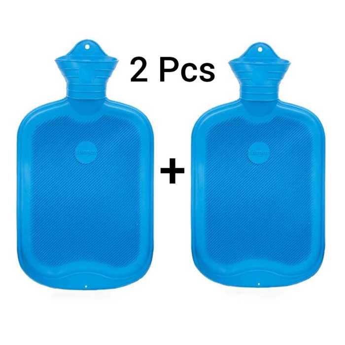 2 Pcs Bouillotte d'eau chaude en caoutchouc - Made in Germany