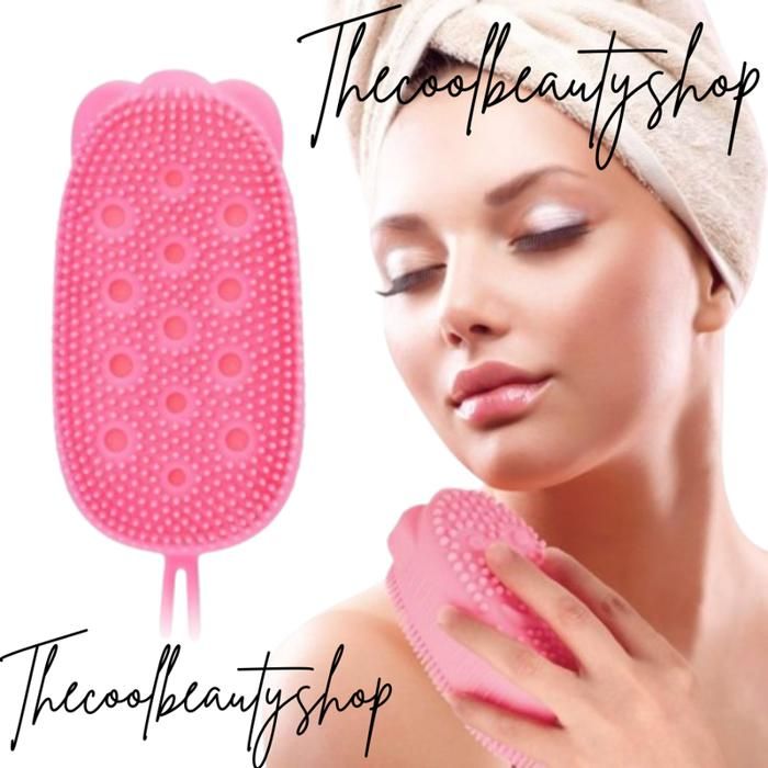 Brosse de bain moussante en silicone, Brosse exfoliante pour corps double face multicolors