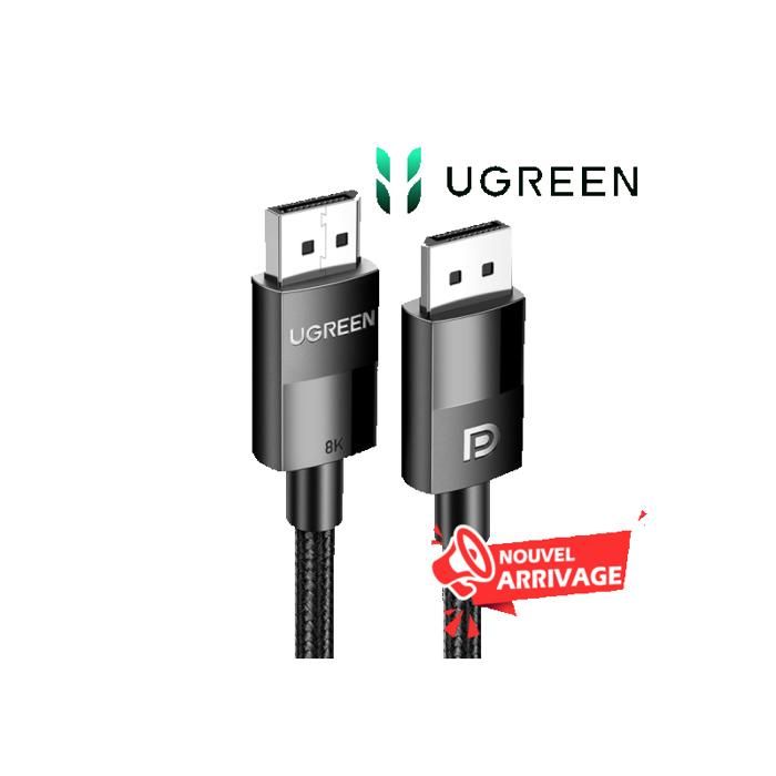 Câble DisplayPort 1.4 Mâle vers Mâle 8K - 1 mètre (80390)