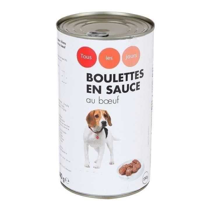 CASINO Boulettes en sauce à la volaille - 1240 g - Pour chien