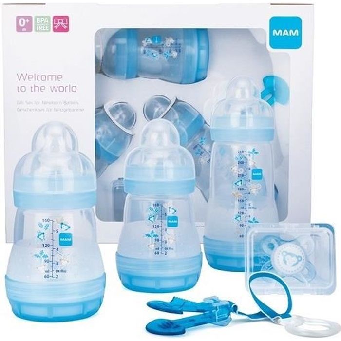 Set Nouveau-né bleu sans BPA