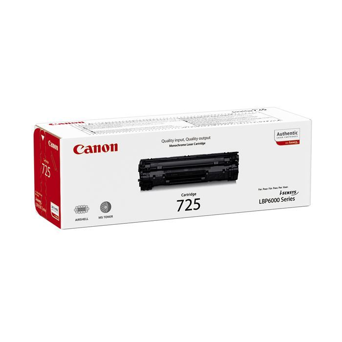 Cartouche de toner CANON 725 Noir - Compatible LBP-6000 - 1600 pages