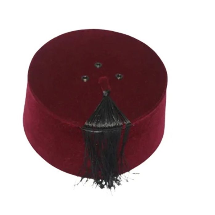Tarbouche - FASSI - Homme - Velours - Bordeau - Chic
