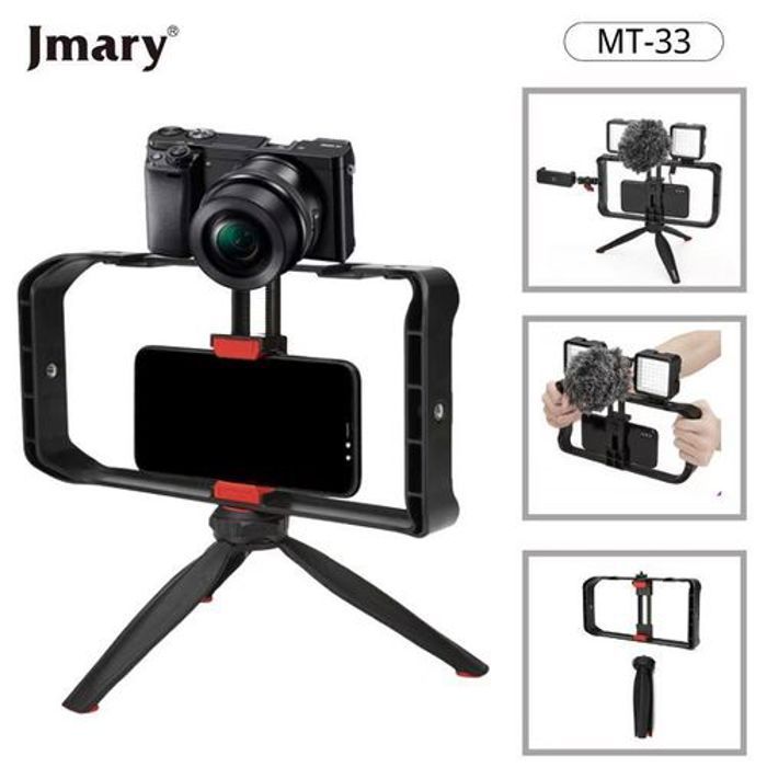 Trépied Portable - Jmary - MT-33 - Compatible Smartphones et DSLR - Tête à Rotule 360° - Léger et Robuste