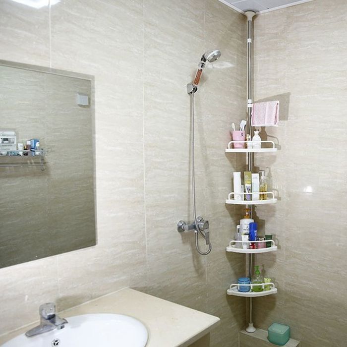 Support de salle de bain à 4 niveaux, étagère de salle de bain rétractable