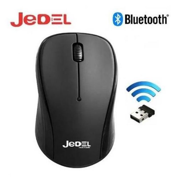 Jedel Souris Optique à 3 Boutons -Sans fil 2.4Mhz 1000 dpi haute résolution -Bluetooth