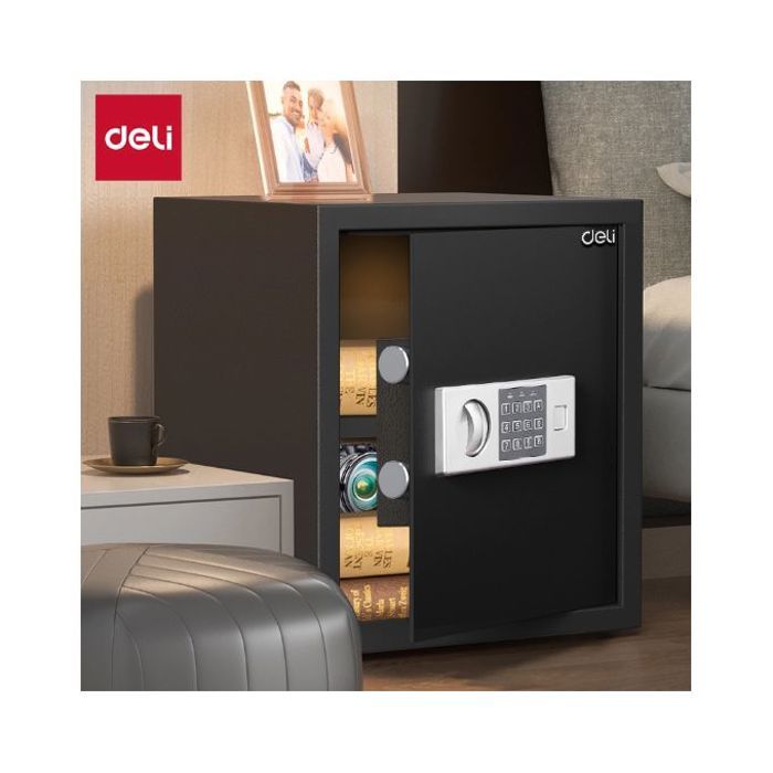 Coffre-fort Numérique - DELI - ET524 - 35x33x40 cm - Acier 3mm - 10,6 kg
