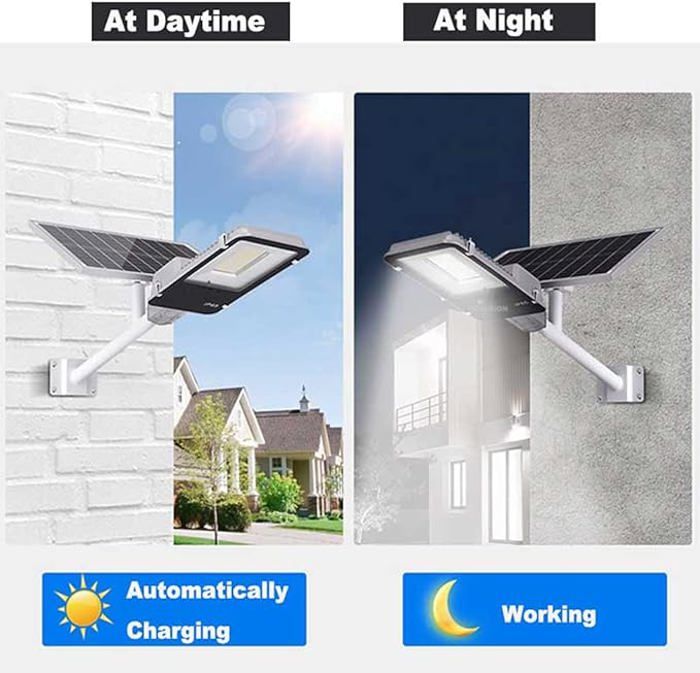 Lampadaire Solaire - Non spécifié - 200W - LED Haute Luminosité - Panneau Monocristallin - IP65