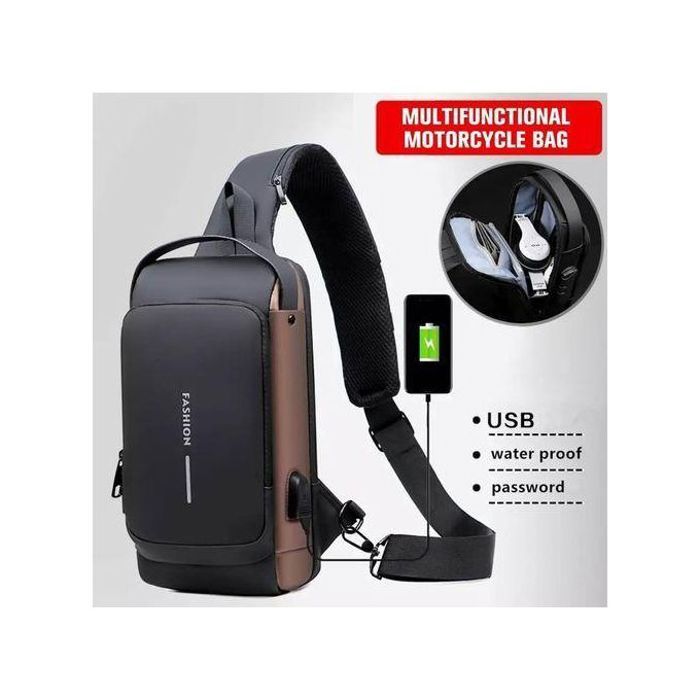 Sac à dos anti-vol - GENERIC - Chargeur USB - Étanche - Réglable - Multipoches