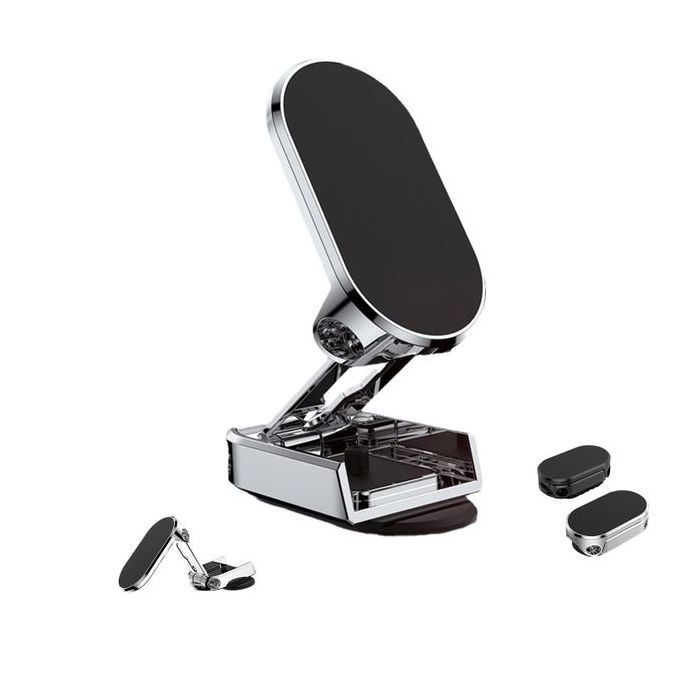 Support de téléphone magnétique pliable rotatif à 1080 degrés support de voiture à ventouse pour tableau de bord