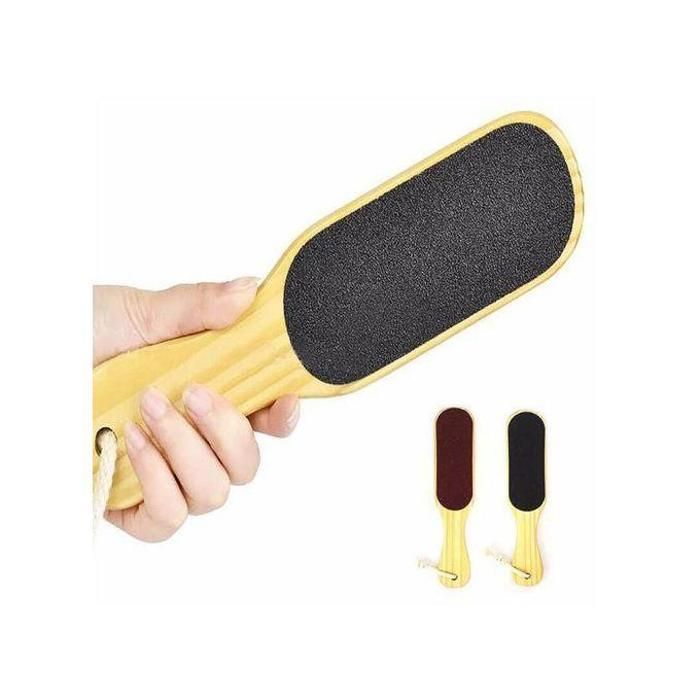 Rape à Pieds brosse à DEUX FACES En Bois, pédicure professionnel