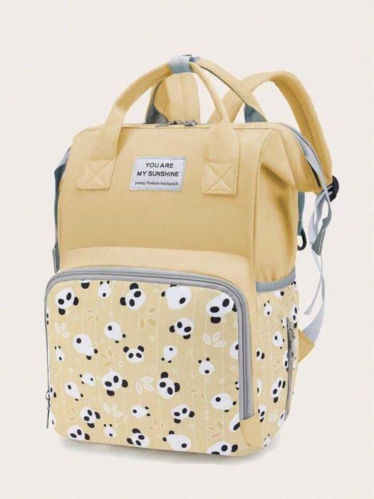 Sac maman et enfant grande capacité, sac maman imprimé, sac maman multifonctionnel, chargement USB, voyage, nouveau (jeune)
