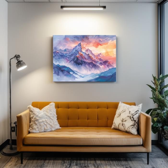 Tableau - Lumières & Ombres - Montagneux - 25x35 cm - Toile de haute qualité - Décoration murale