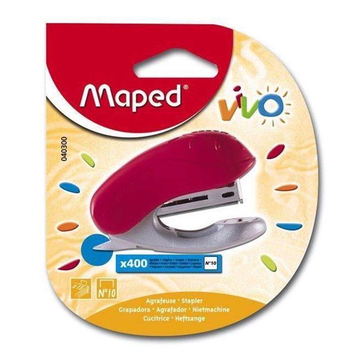 Mini agrafeuse Vivo + 400 agrafes - MAPED - n°10 - Coloris aléatoires