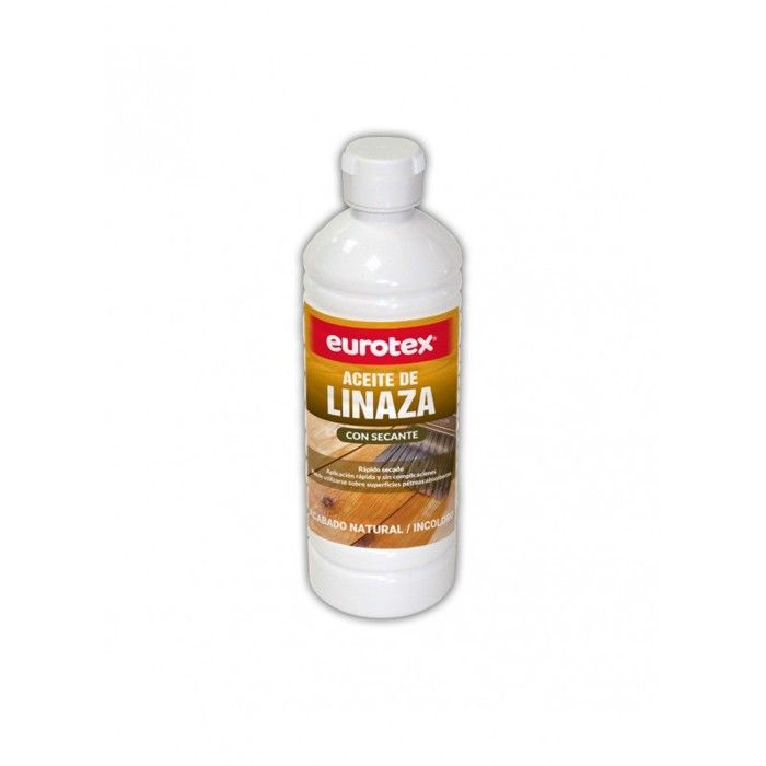 Huile de Linaza pour bois - EUROTEX - Finition ambre - Séchage rapide - 0,5 l - Satiné