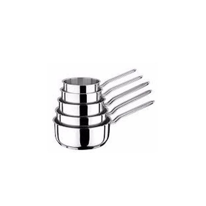 Casseroles - Set de 5 - Acier inoxydable - Résistance au feu - Pratiques et esthétiques
