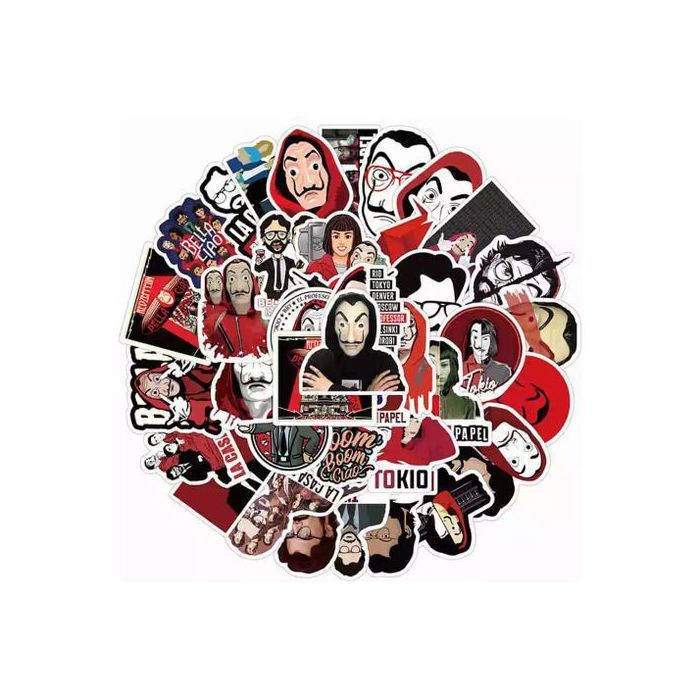 Decorative Pack Stickers La Casa de Papel 50 pcs