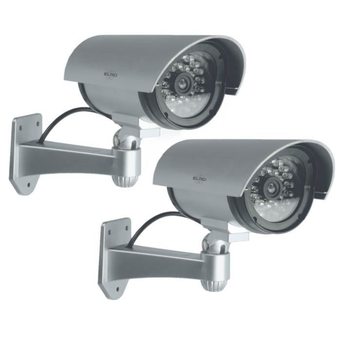ELRO CDB25S-2 Caméra extérieure factice avec LED-2 Paquet
