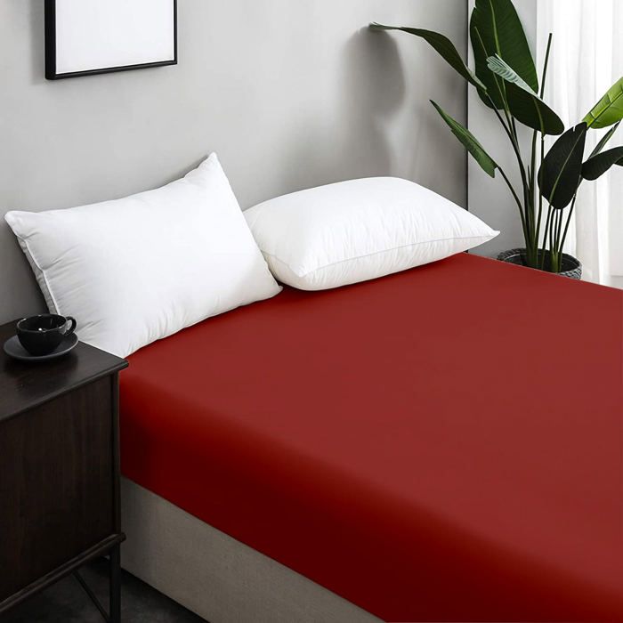 Drap Housse Orange (1 Place) 120x200 cm  // Doux & antiallergique