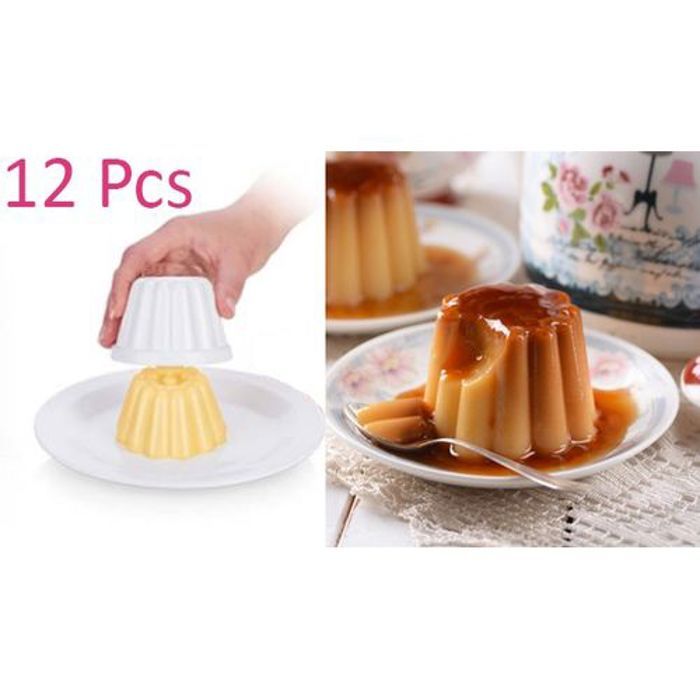 12 Pcs Moules à Flan individuels en plastique moules à Dessert, pour belle table dans ramadan, made in turkey