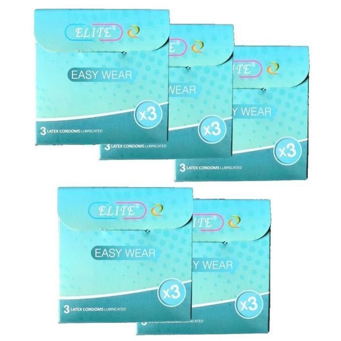 Elite 5 pack 3 PRÉSERVATIFS EASY WEAR