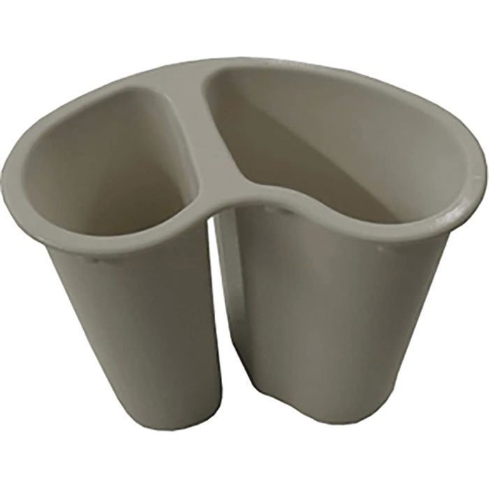 Porte-couverts - HOBBYLIFE - Taupe - Plastique de qualité - Design moderne - Compact et fonctionnel