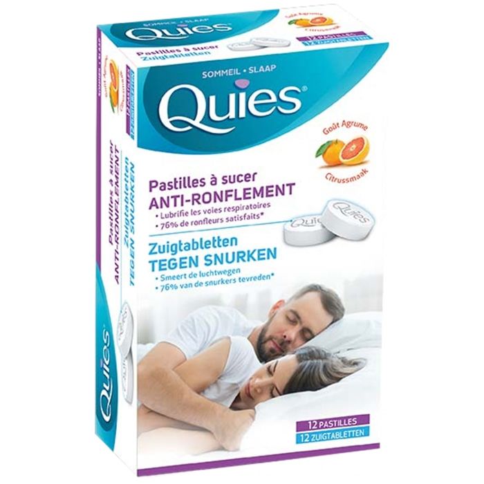 Quies Anti-Ronflement Pastilles à sucer Goût Agrume 12 pastilles