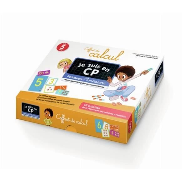 Coffret de calcul - Montessori - Je suis en CP - 15 activités - Pédagogie Montessori - Nombres et addition