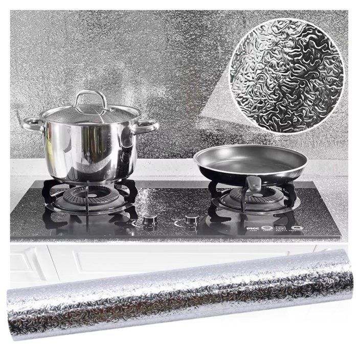 Papier D Aluminium Autocollant Cuisine 40CM*2M
