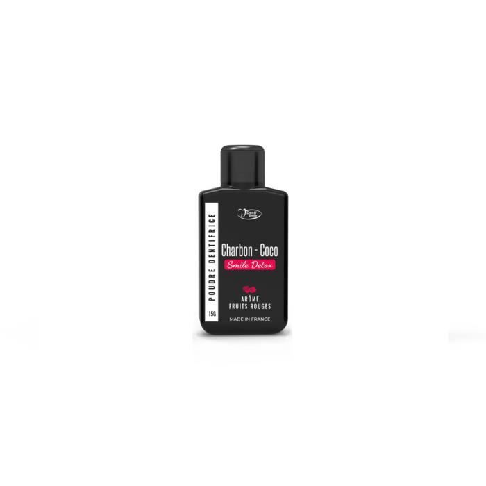 Denti Smile Charbon Coco Poudre Dentifrice Fruits Rouges 15g
