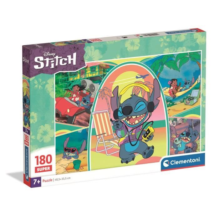 Puzzle Stitch 180 pièces Super, Pour enfants à partir de 3 ans, Thème dessins animés, CLEMENTONI