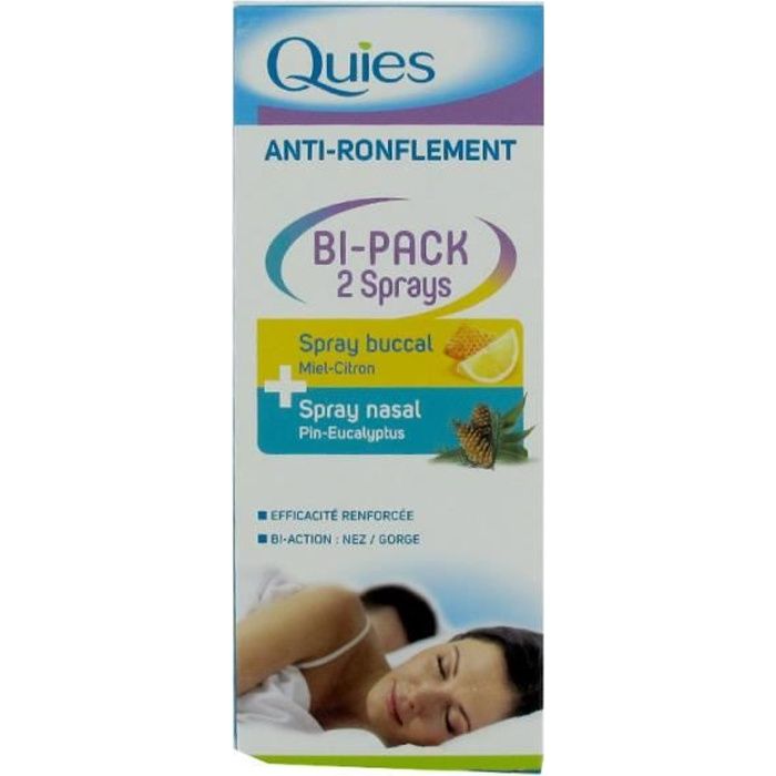 Quies Anti-Ronflement Spray Buccal 70ml + Spray Nasal 15ml