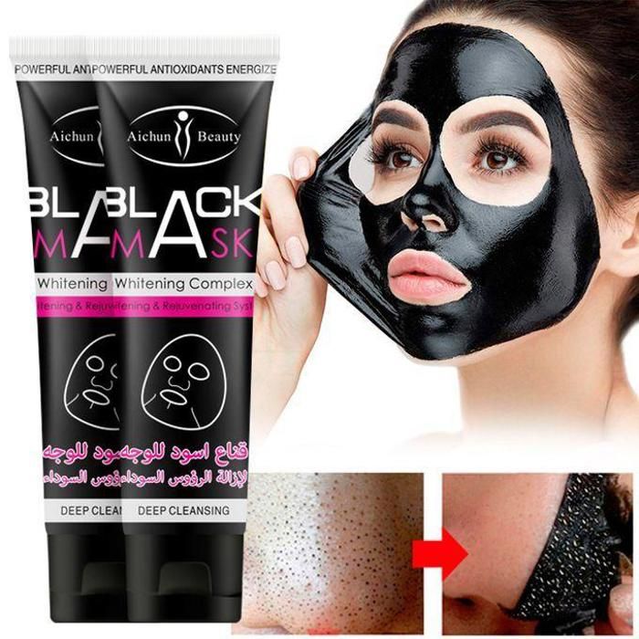 Masque noir de blanchiment, éclaircissant pour Visage propre pour femme et Homme 120ml