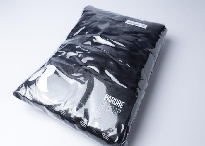 PARURE COTONELLE RAYEE SATINEE QUEEN 240X270 NOIR