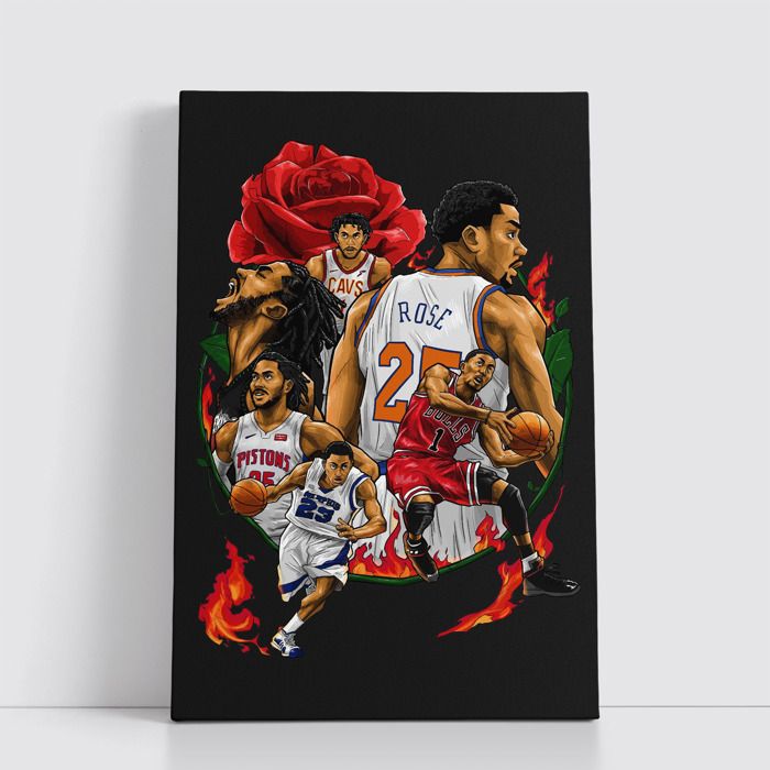 Tableau NBA sur Toile – Affiche Murale 25x40 cm avec Équipes et Joueurs Légendaires du Basket 229