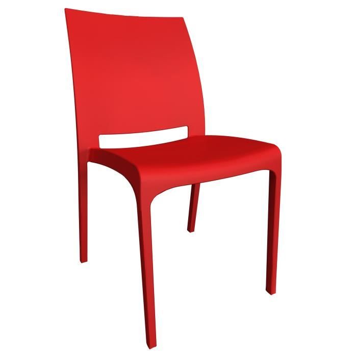 Bica 300 Chaise Rouge 46x54x80 cm Rouge