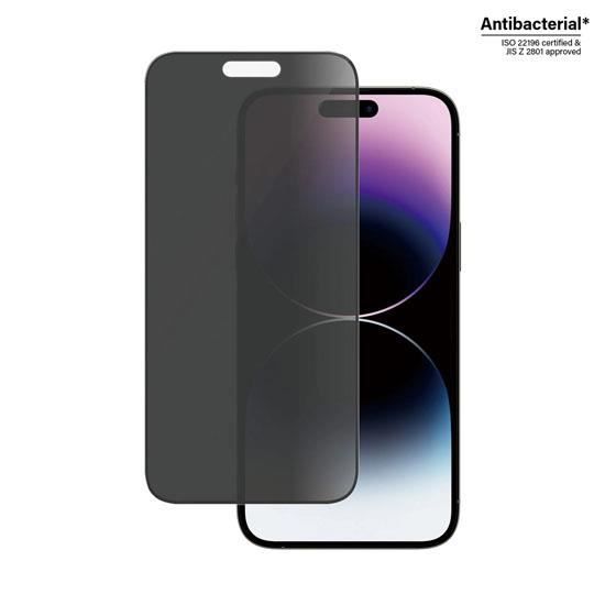 Verre de protection - PanzerGlass - iPhone 14 Pro Max - Noir - Filtre de confidentialité - Résistant aux rayures