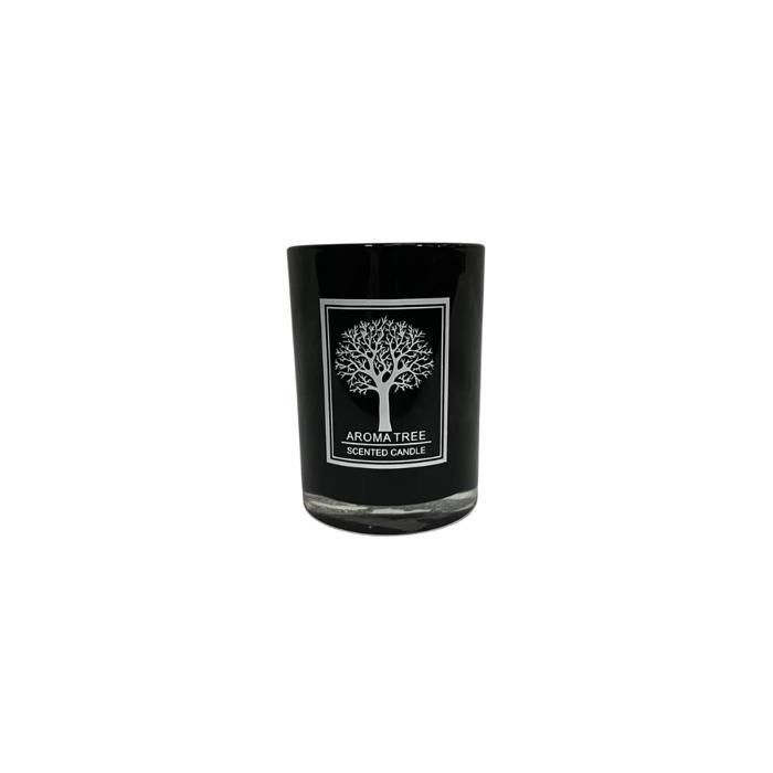 BOUGIE PARFUMEE NOIR AROMA TREE EN VERRE NOIR 550 G
