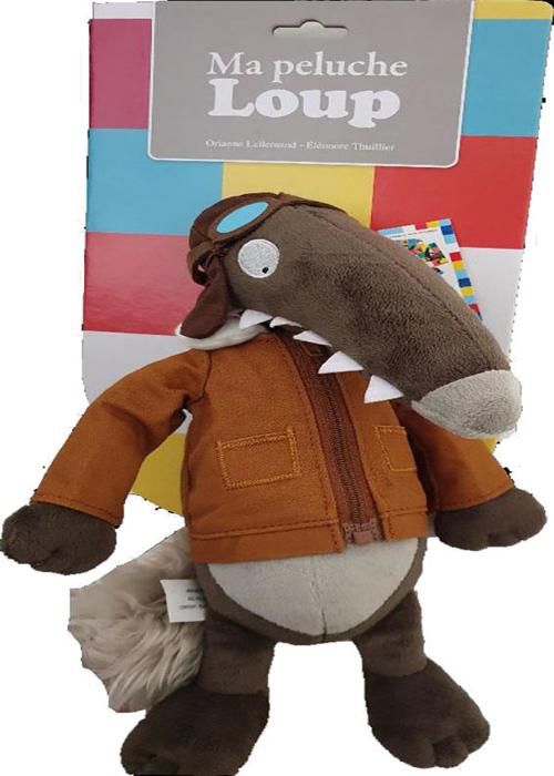 Peluche - Jouet - Loup Aviateur - Doux - Réconfortant - Idéal pour enfants
