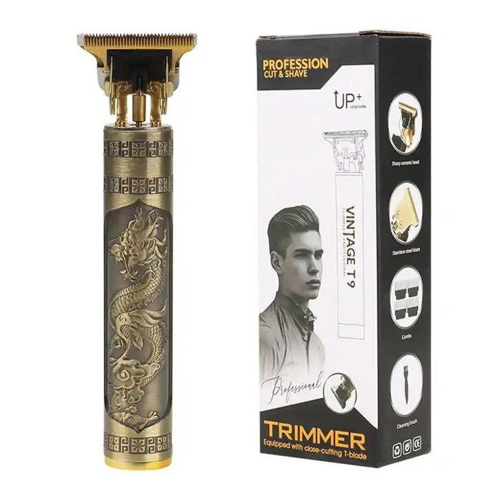 Tondeuse à Cheveux Professionnelle Vintage  avec Tête Céramique – Design Dragon