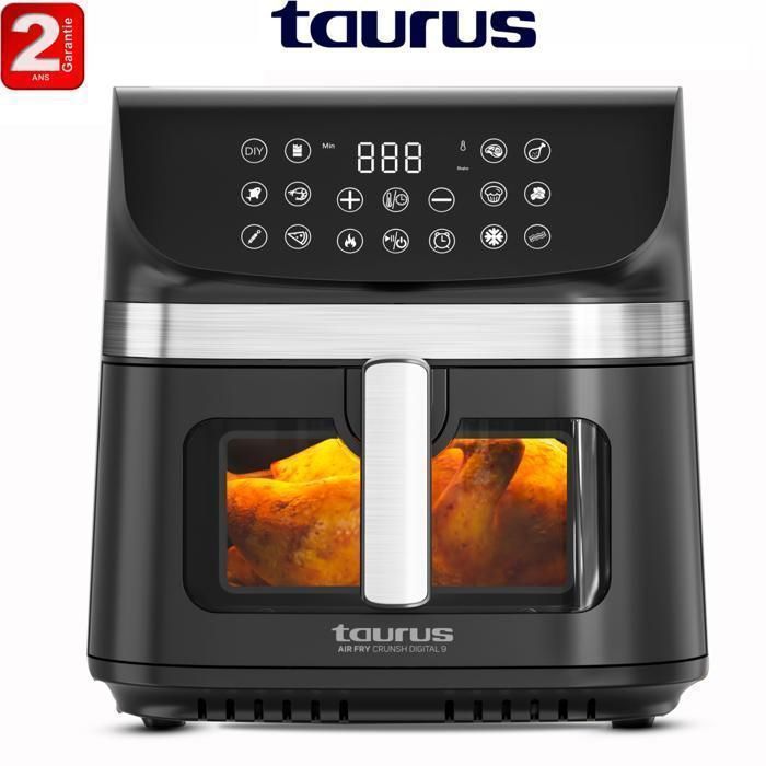 Friteuse sans Huile - TAURUS - 9L - 1800W - 12 Programmes - Écran Tactile LED