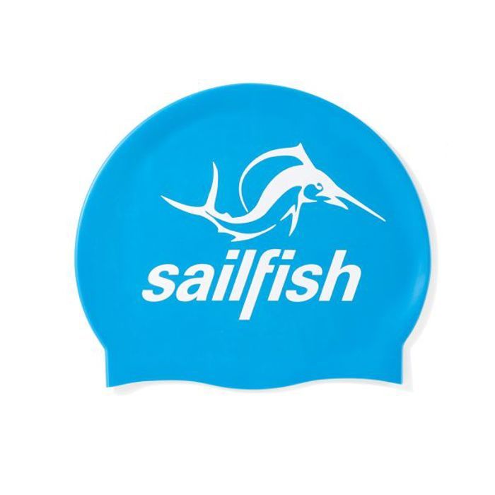 Bonnet de bain - SAILFISH - kids-blue/yellow - Silicone résistant - Logo voilier - Pour enfants